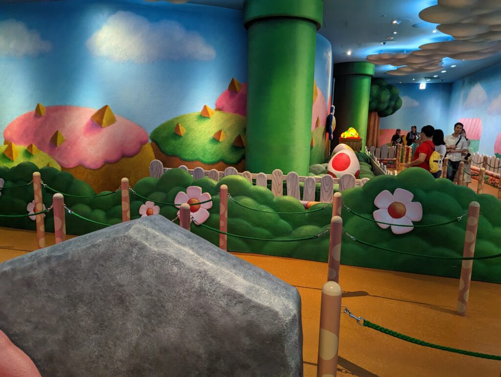 Due Warteschlange von "Yoshis Adventure" in den Universal Studios Japan.