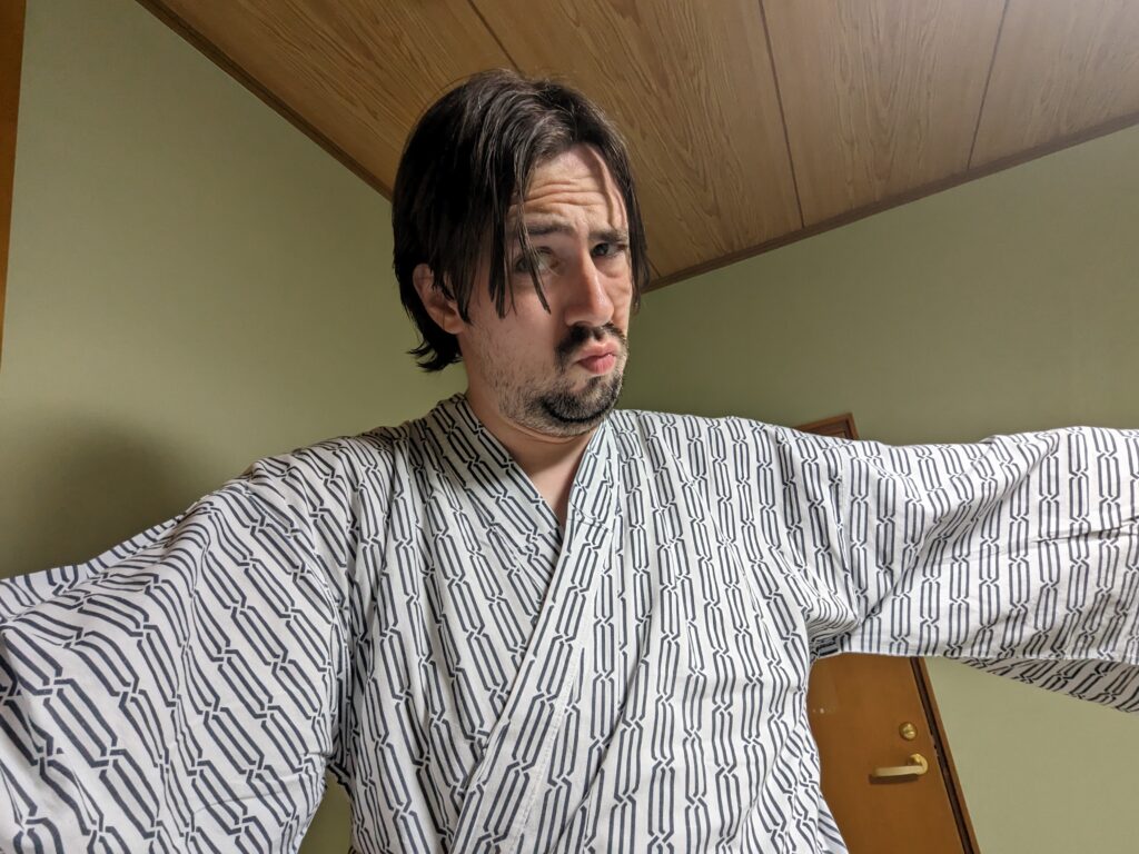 Ein wildes Daddel im Yukata.